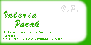valeria parak business card