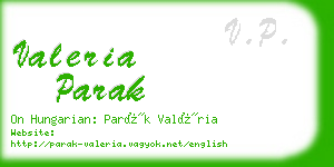 valeria parak business card